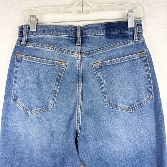Abercrombie & Fitch Curve Love The Ankle Straight Ultra High Rise Distressed 6R - Picture 8 of 14